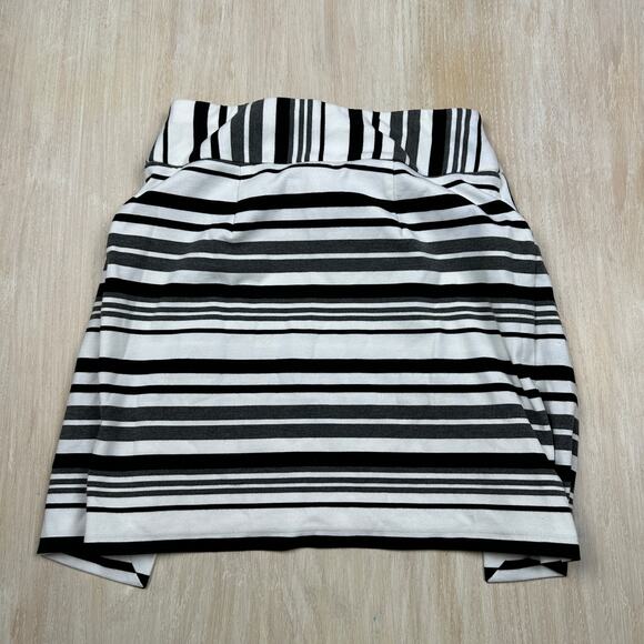 Cabi Grandstand Striped Stretch Knit Pockets Tie Front Skirt Style #5185 Small - Picture 11 of 14